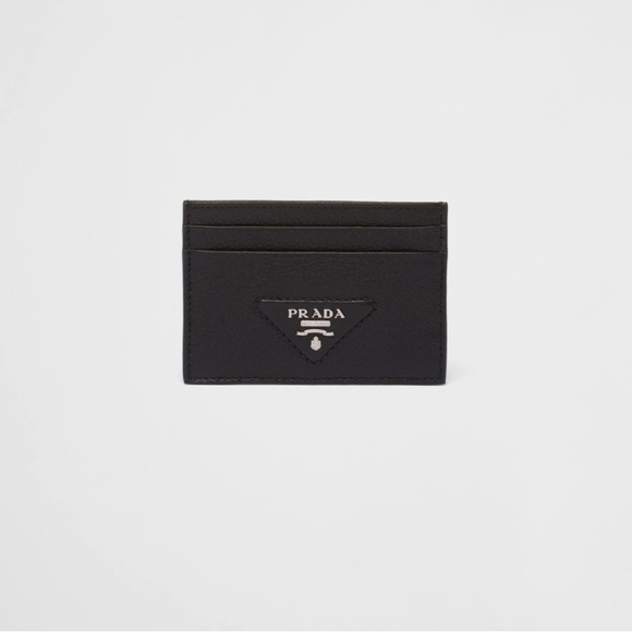 Prada Leather Card Holder Wallet, Black - Picture 7 of 12